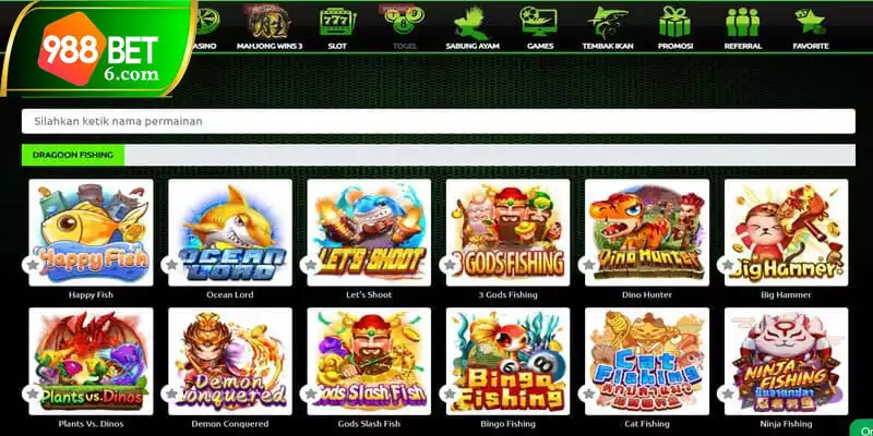 Mô tả sảnh Bắn cá 988BET